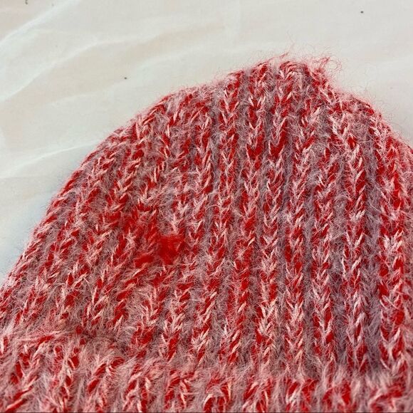 Treasure & Bond Hat Red Combo Cuffed Beanie Knit Casual Unisex Cozy Trendy Cute - Picture 4 of 6